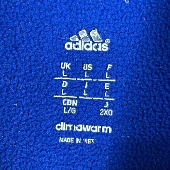 Adidas Hoodie Mens Large Blue Bulldogs Sweatshirt Pullover Sweater Adult - Picture 8 of 11